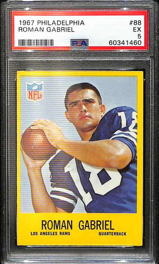 Roman Gabriel 1967 Philadelphia Card #88 Rams PSA 5 BA209108