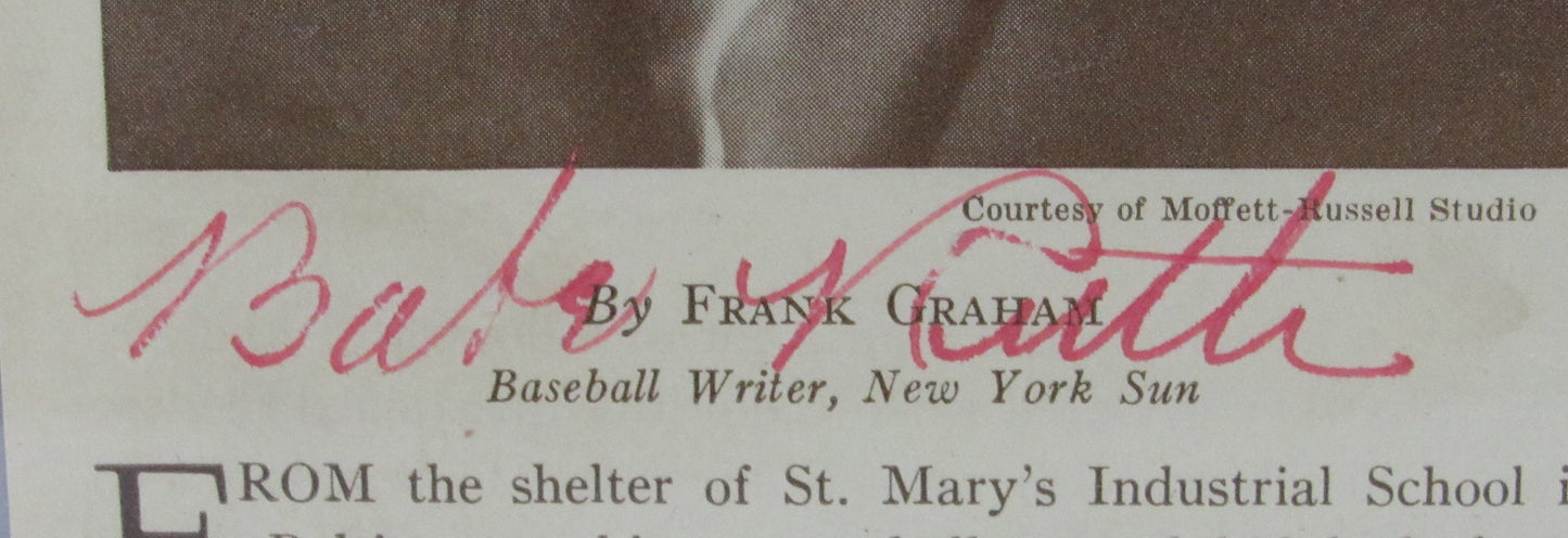 Babe Ruth HOF Yankees Signed/Auto 1933 7.5x10.5 Album Page PSA/DNA  208184