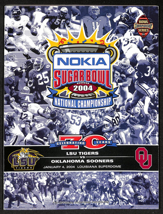 January 4, 2004 Sugar Bowl National Championship Program LSU vs. Oklahoma 208678