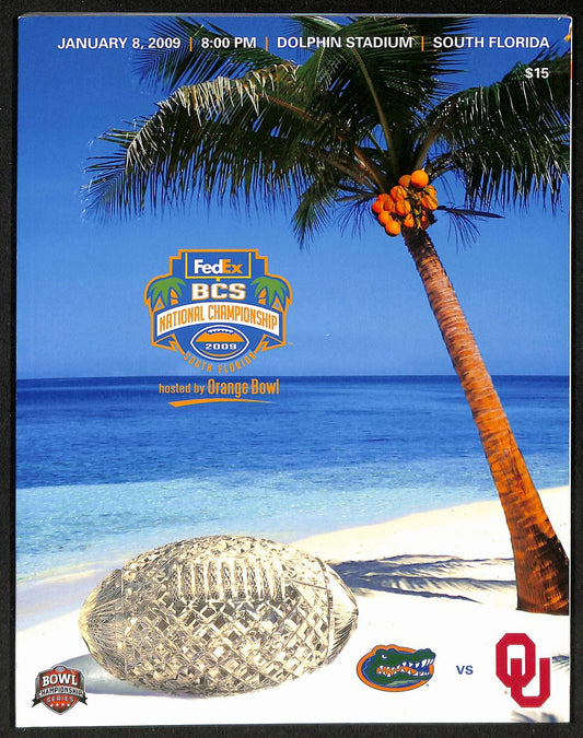 1/8/2009 BCS National Champioship Game Program Florida vs. Oklahoma 208679
