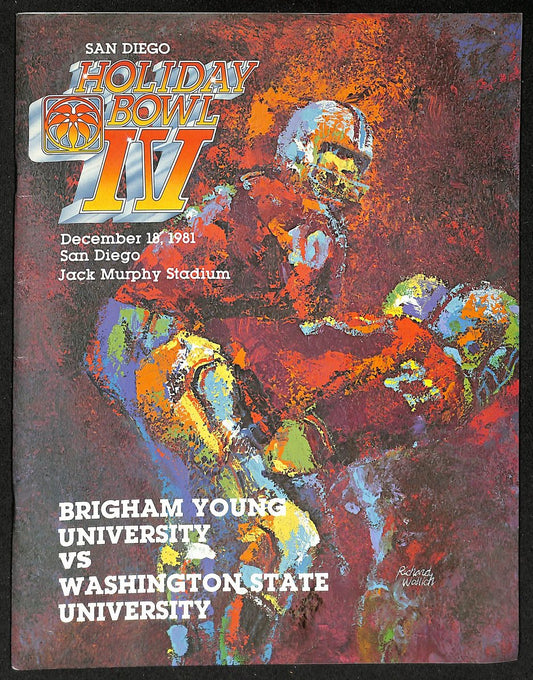 12/18/1981 Holiday Bowl IV Program Brigham Young vs. Washington State 208683