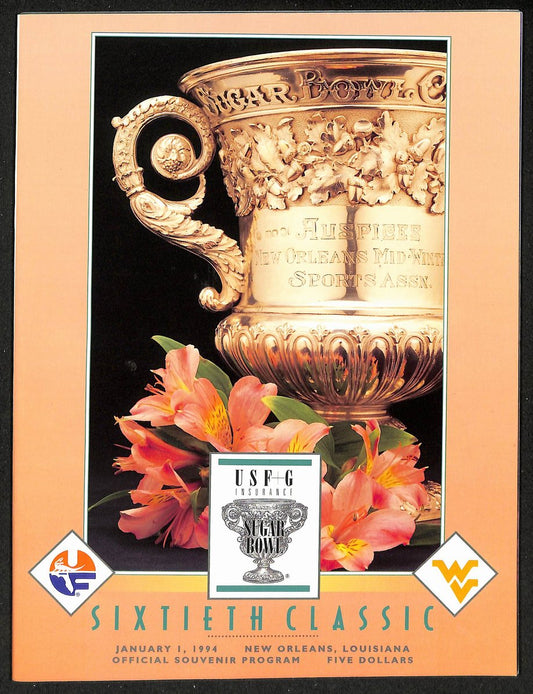January 1, 1994 Sugar Bowl Program Florida vs. West Virginia 208688