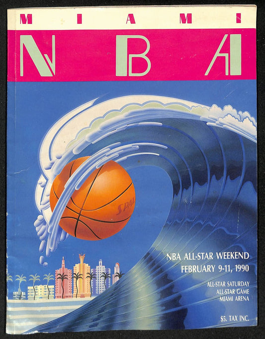 1990 NBA All-Star Game Program Magic Johnson Michael Jordan 208692