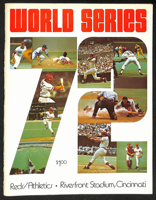 1972 World Series Program Oakland A's vs. Cincinnati Reds 208693