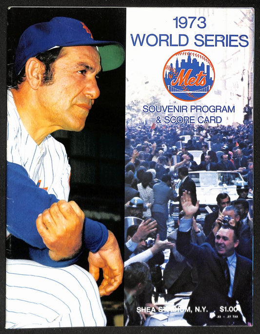 1973 World Series Program Oakland A's vs. New York Mets 208694