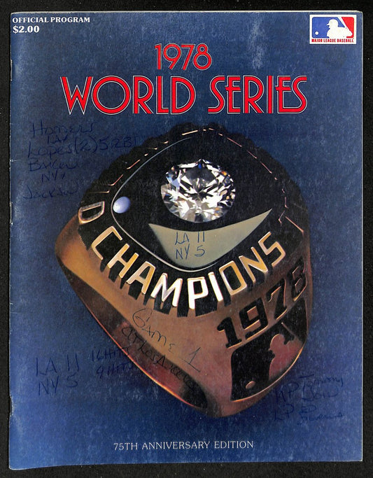1978 World Series Program New York Yankees vs. Los Angeles Dodgers 208699