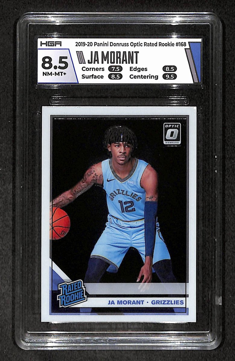 Ja Morant 2019-20 Panini Donruss Optic Rated Rookie Card #168 HGA 8.5 BA209235