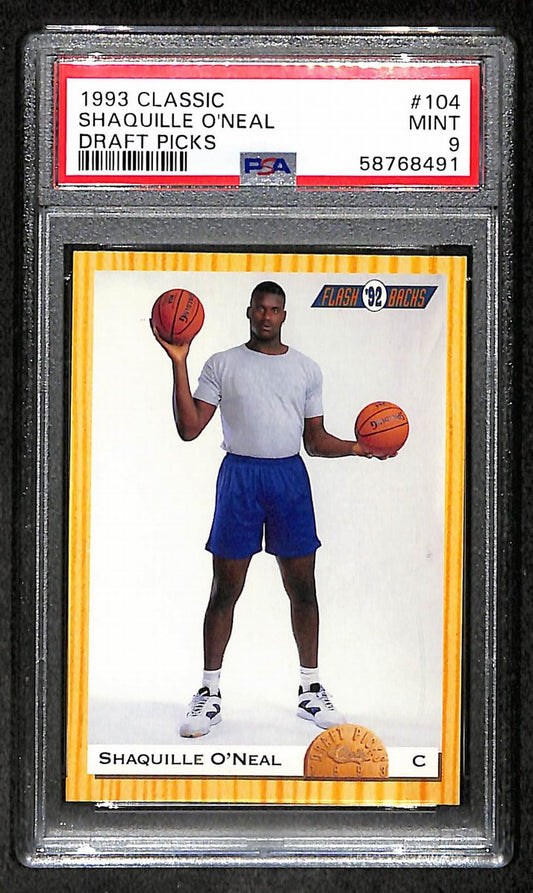 Shaquille O'Neal HOF 1993 Classic Draft Picks Card #104 Magic RC PSA 9 BA209242