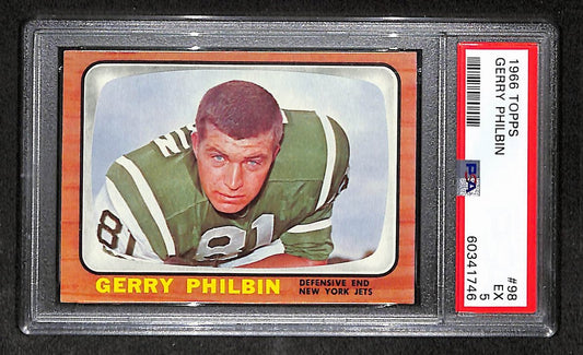Gerry Philbin 1966 Topps Card #98 Jets PSA 5 BA209246
