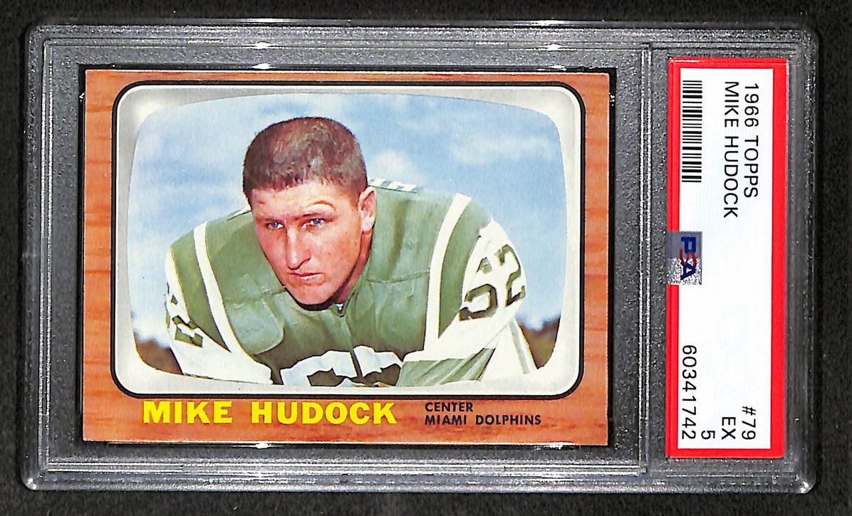 Mike Hudock 1966 Topps Card #79 Dolphins PSA 5 BA209247