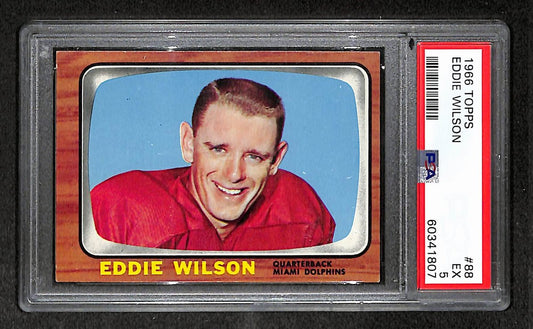 Eddie Wilson 1966 Topps Card #88 Dolphins PSA 5 BA209248