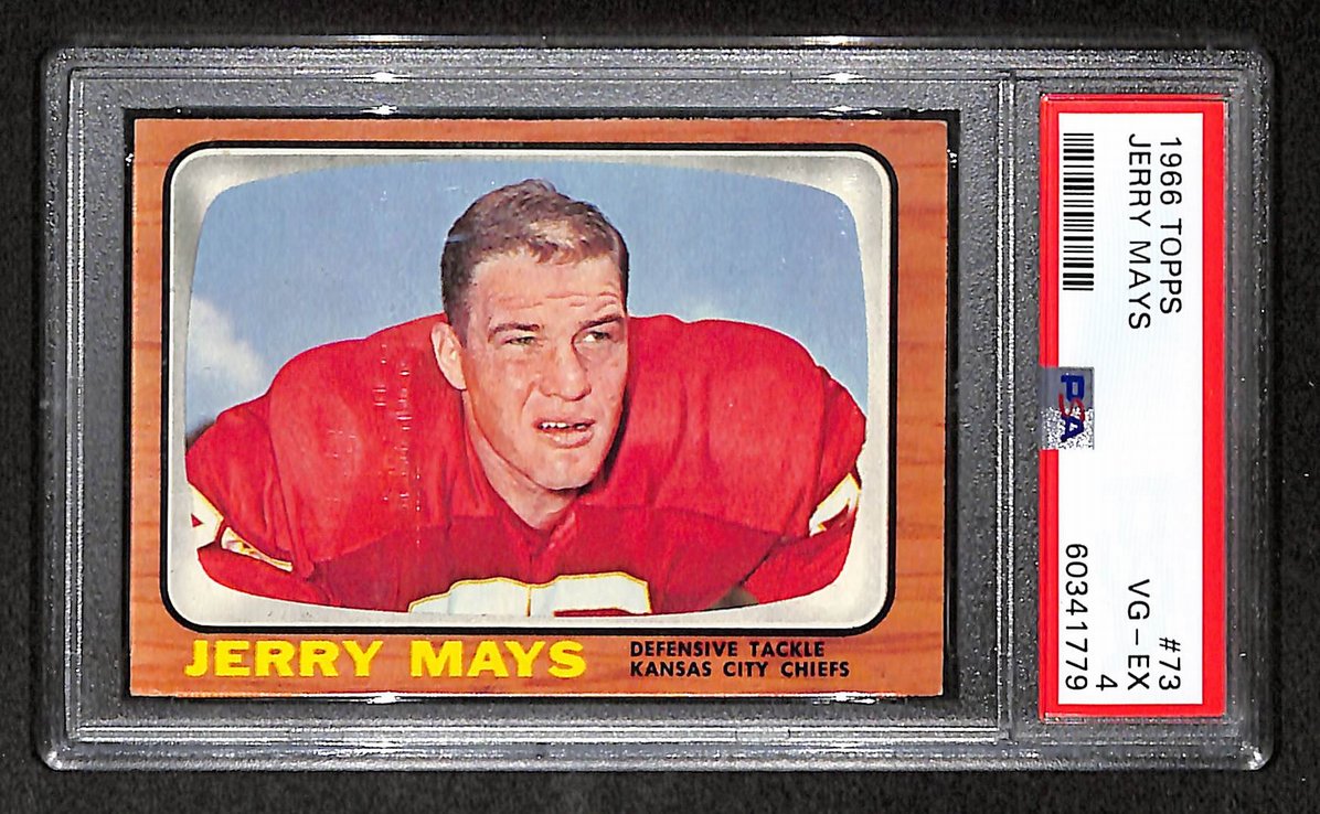 Jerry Mays 1966 Topps Card #73 Chiefs PSA 4 BA209252