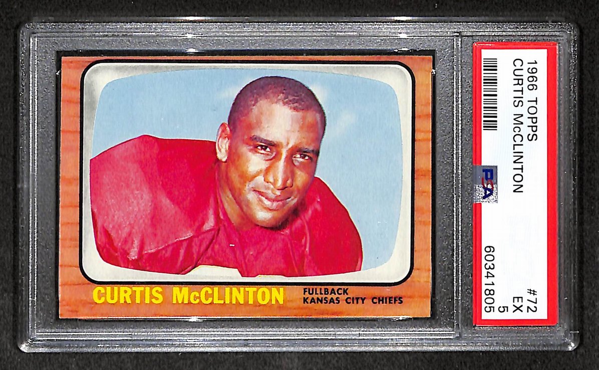 Curtis McClinton 1966 Topps Card #72 Chiefs PSA 5 BA209254
