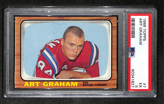 Art Graham 1966 Topps Card #7 Patriots PSA 5 BA209256