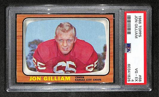 Jon Gilliam 1966 Topps Card #68 Chiefs PSA 4 BA209258