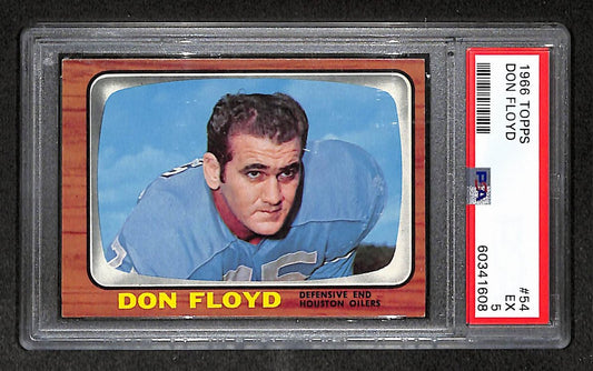 Don Floyd 1966 Topps Card #54 Oilers PSA 5 BA209264