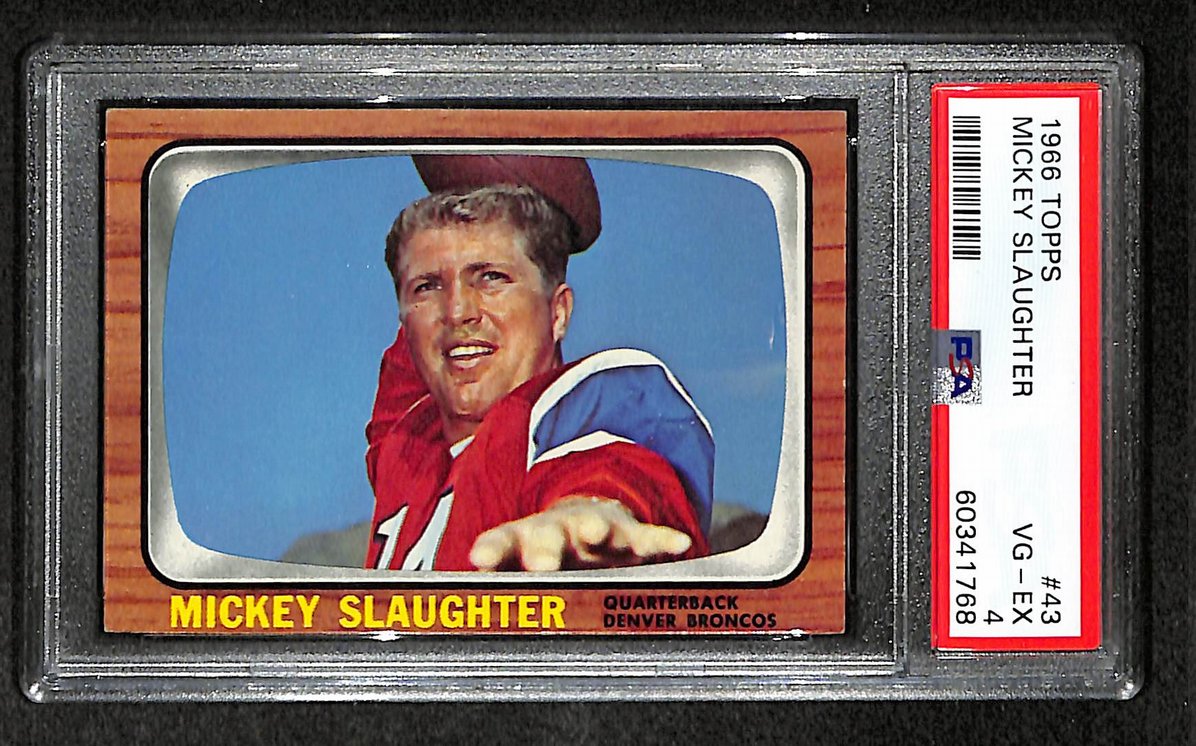 Mickey Slaughter 1966 Topps Card #43 Broncos PSA 4 BA209268