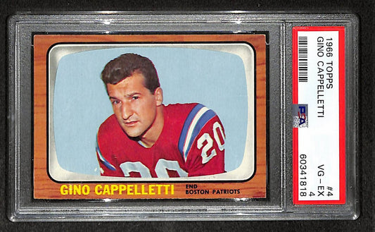 Gino Cappelletti 1966 Topps Card #4 Patriots PSA 4 BA209269