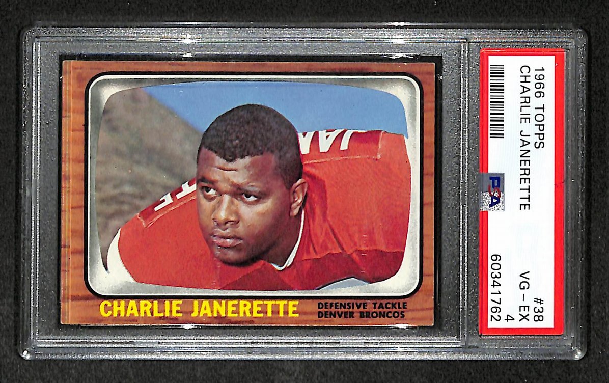 Charlie Janerette 1966 Topps Card #38 Broncos PSA 4 BA209270