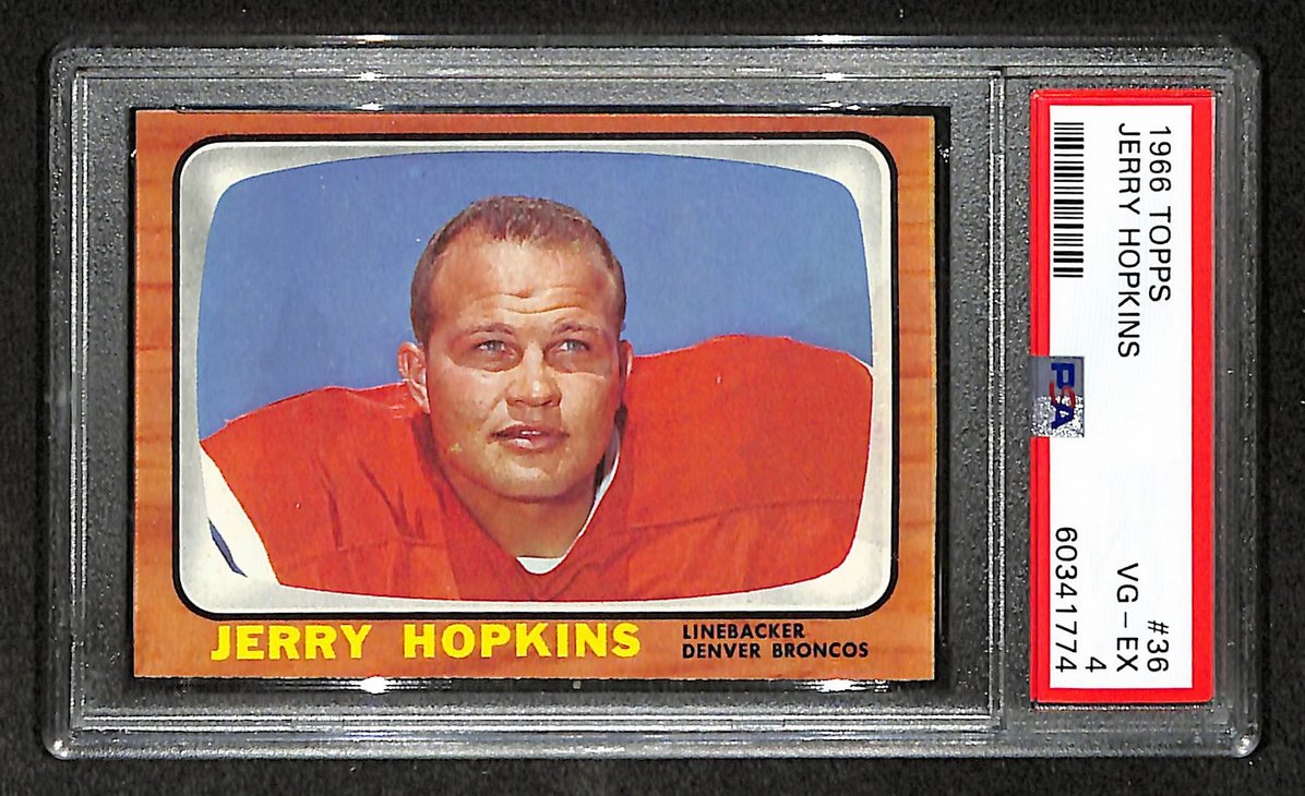 Jerry Hopkins 1966 Topps Card #36 Broncos PSA 4 BA209271