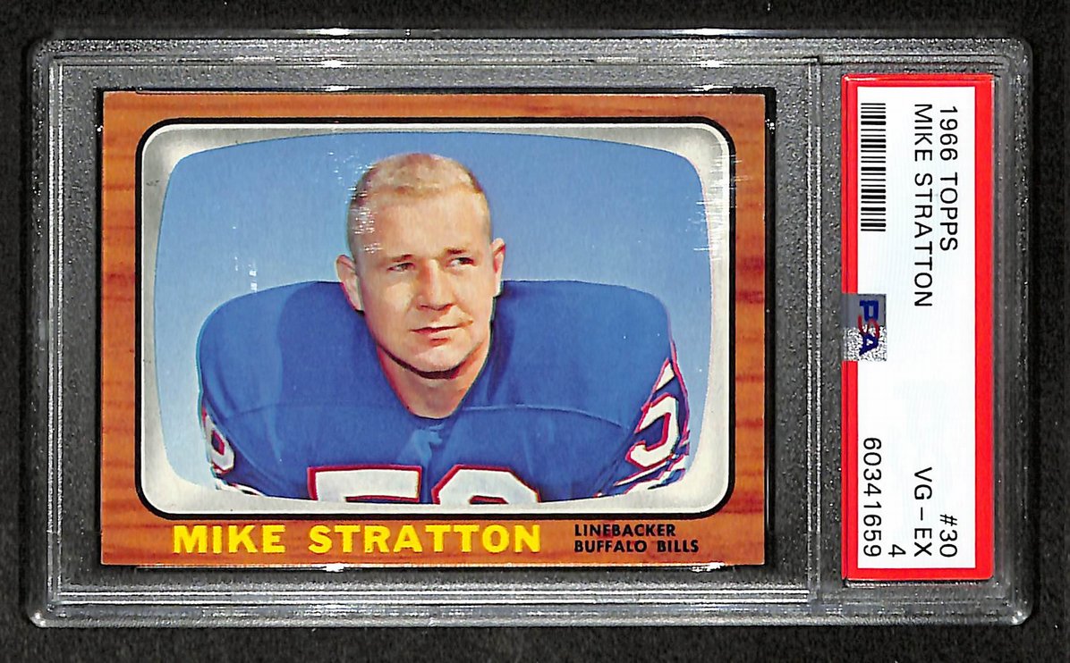 Mike Stratton 1966 Topps Card #30 Bills PSA 4 BA209272