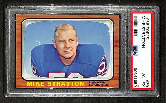 Mike Stratton 1966 Topps Card #30 Bills PSA 4 BA209272