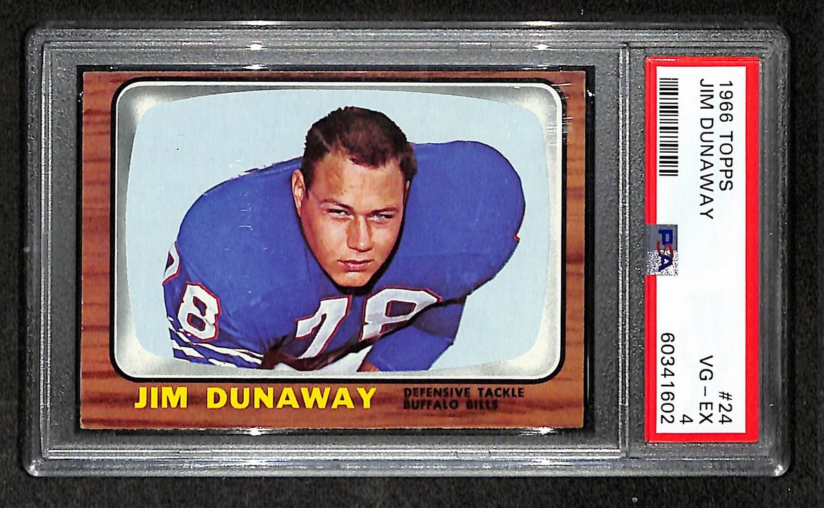 Jim Dunaway 1966 Topps Card #24 Bills PSA 4 BA209273