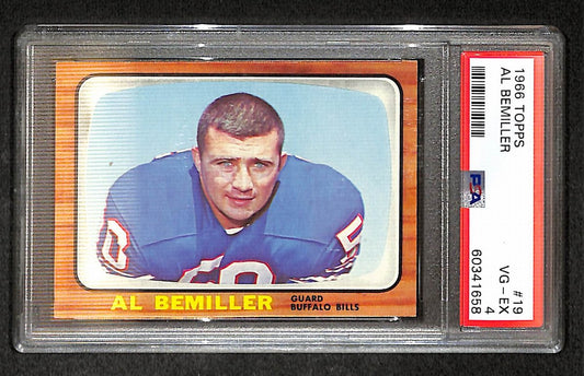 Al Bemiller 1966 Topps Card #19 Bills PSA 4 BA209275