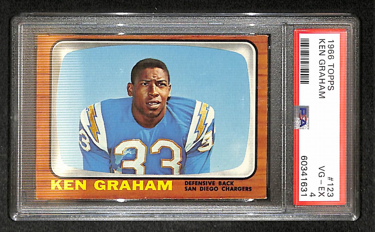 Ken Graham 1966 Topps Card #123 Chargers PSA 4 BA209277