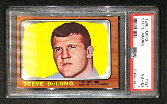 Steve DeLong 1966 Topps Card #121 Chargers PSA 4 BA209279