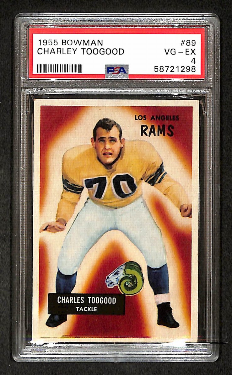 Charley Toogood 1955 Bowman Card #89 Rams PSA 4 BA209290