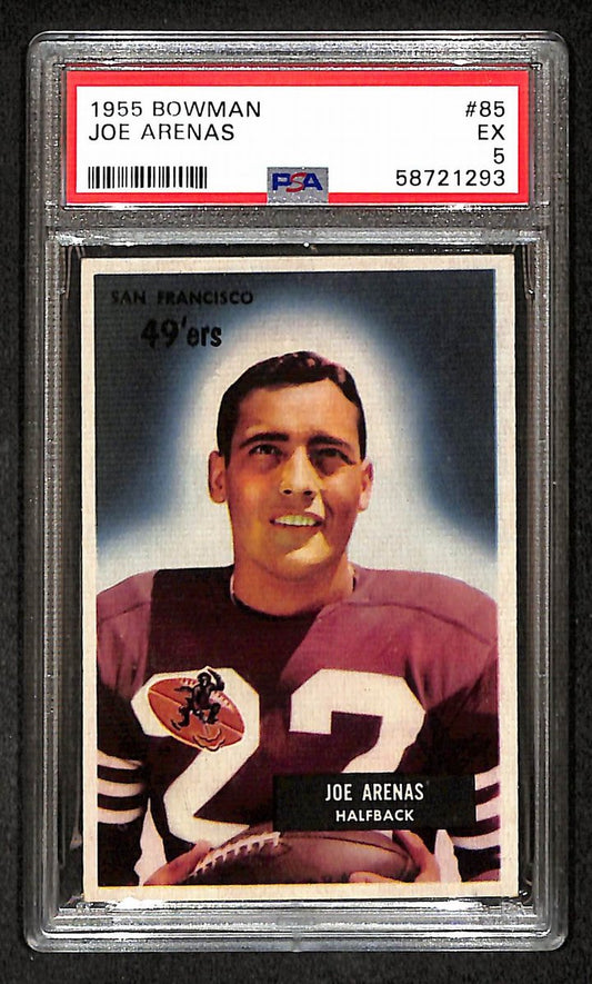 Joe Arenas 1955 Bowman Card #85 49ers PSA 5 BA209292