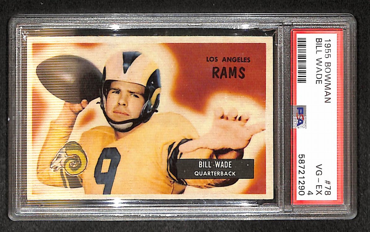 Bill Wade 1955 Bowman Card #78 Rams PSA 4 BA209294