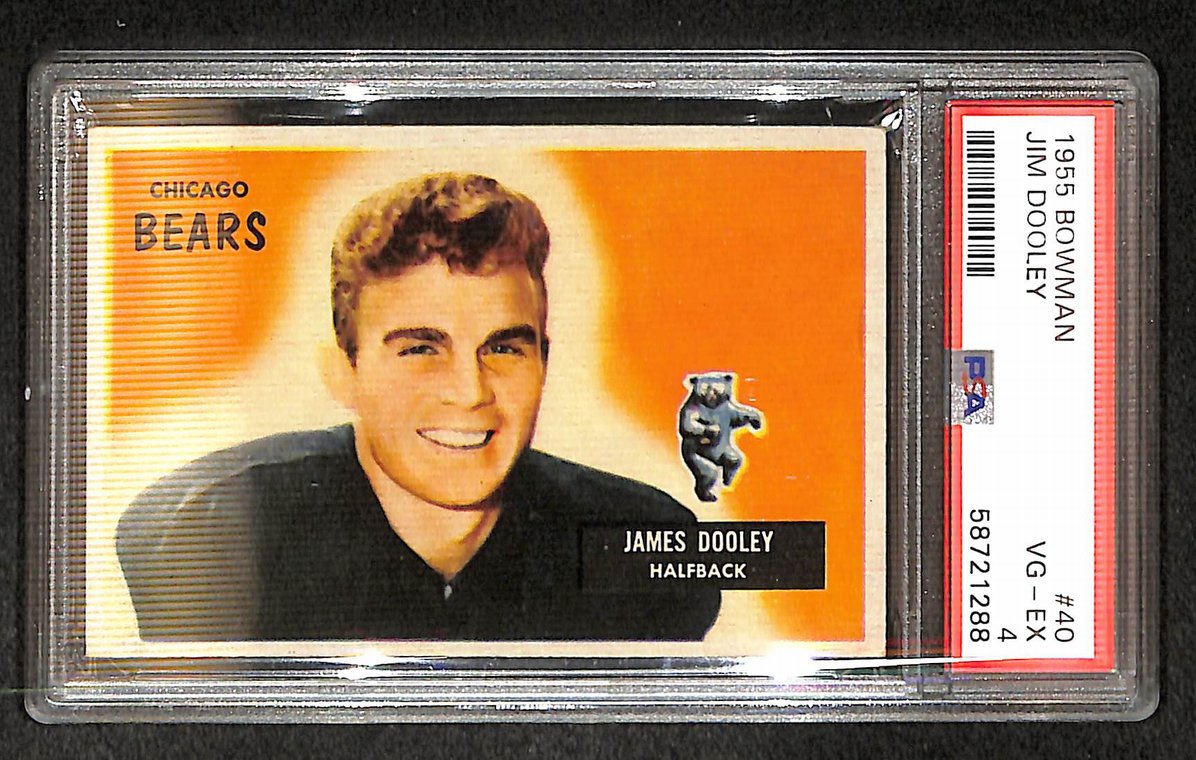 Jim Dooley 1955 Bowman Card #40 Bears PSA 4 BA209297