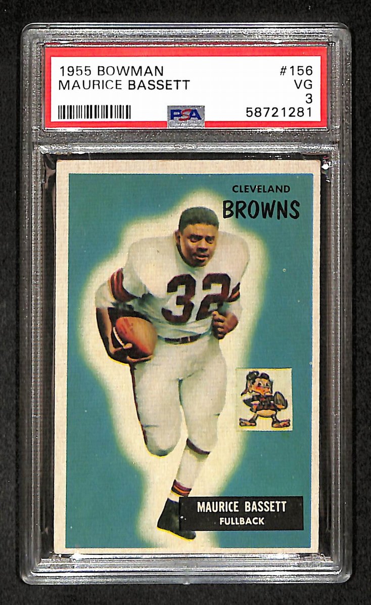 Maurice Bassett 1955 Bowman Card #156 Browns PSA 3 BA209298