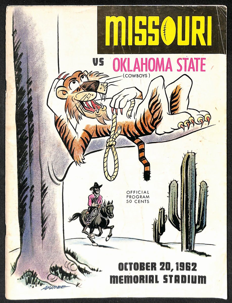 1962 Missouri vs Oklahoma State - Memorial Stadium Official Program 209312