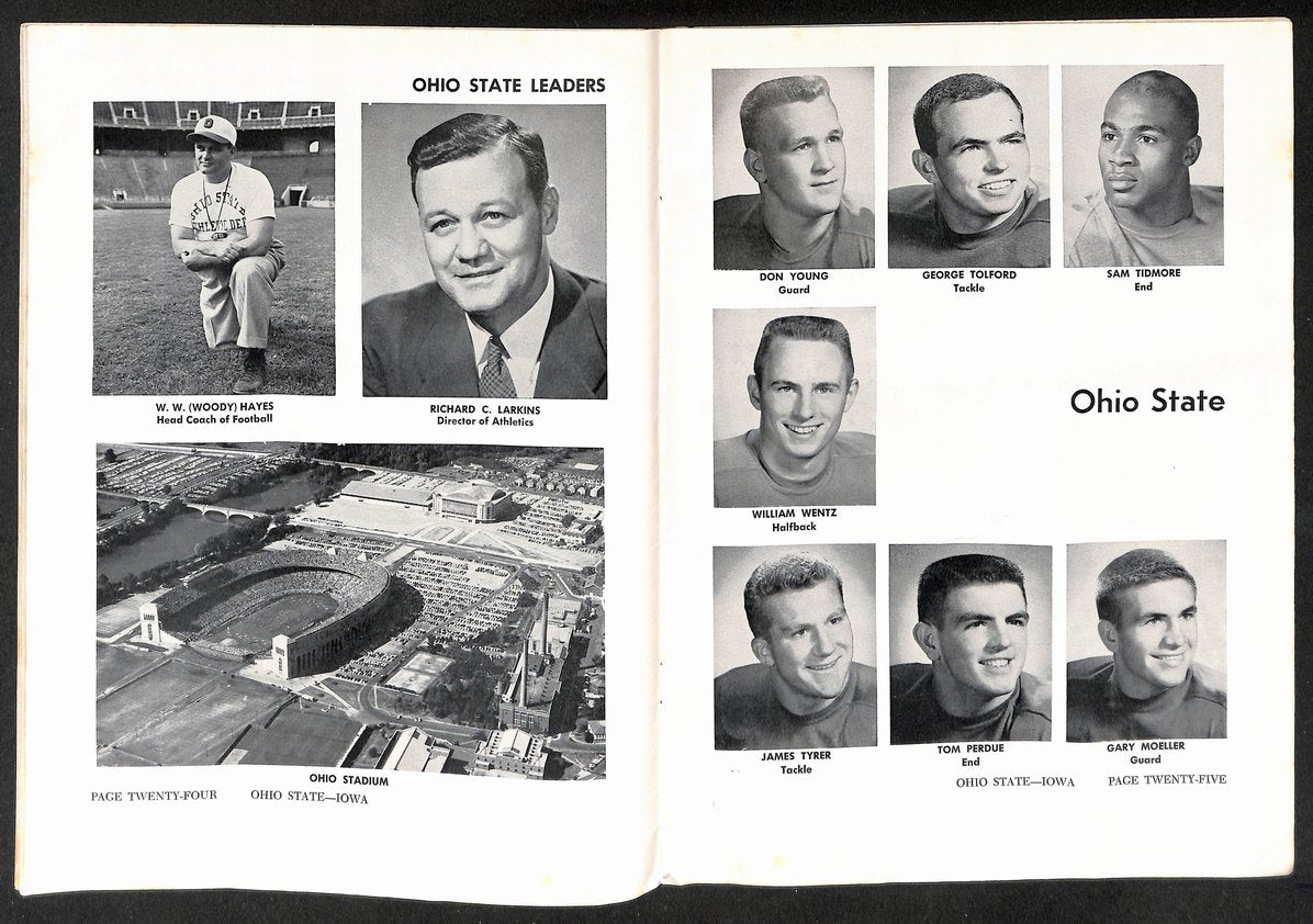 1960 Ohio State vs Iowa - Iowa Stadium Official Program 209316