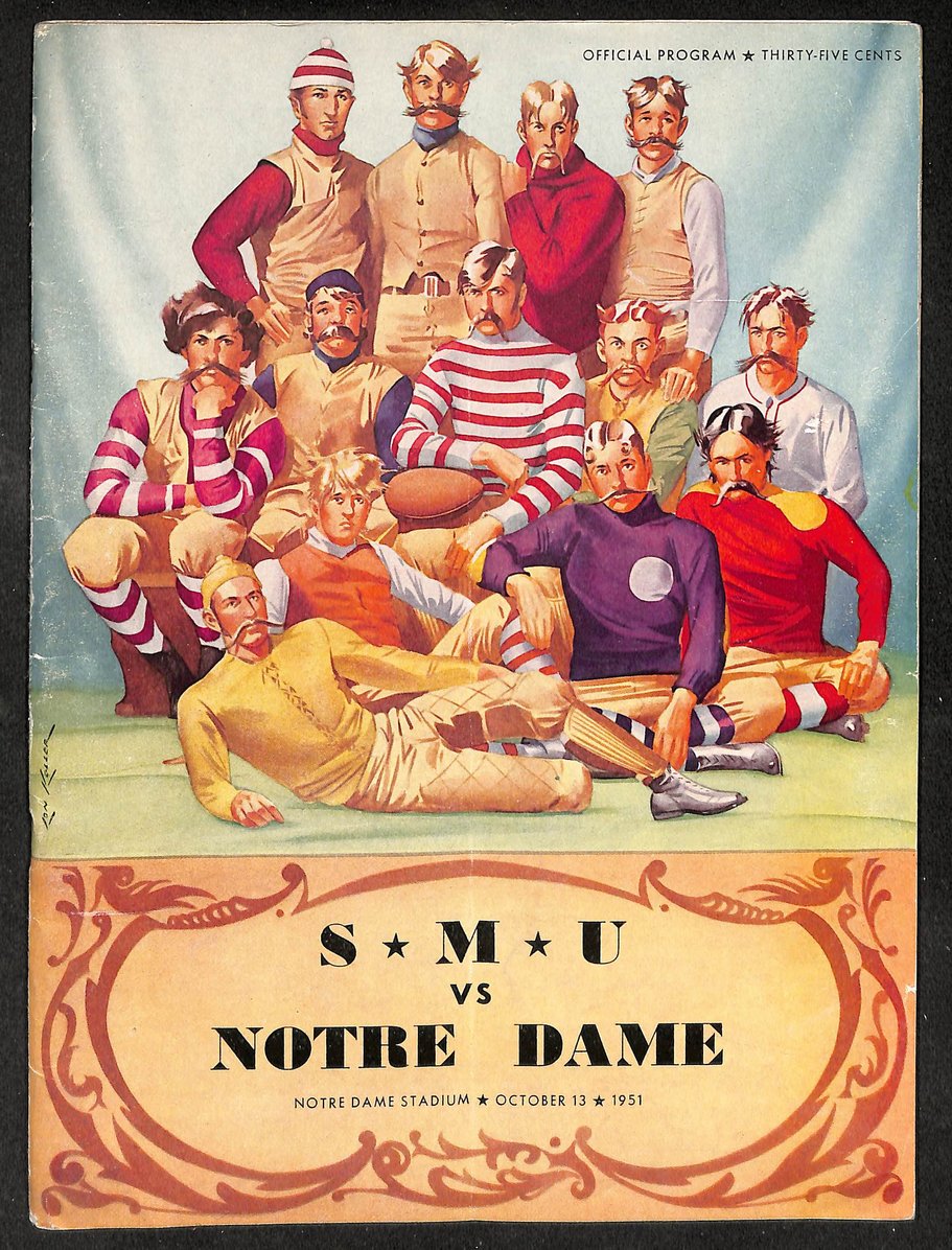 1951 SMU vs Notre Dame -  Notre Dame Stadium Official Program 209321