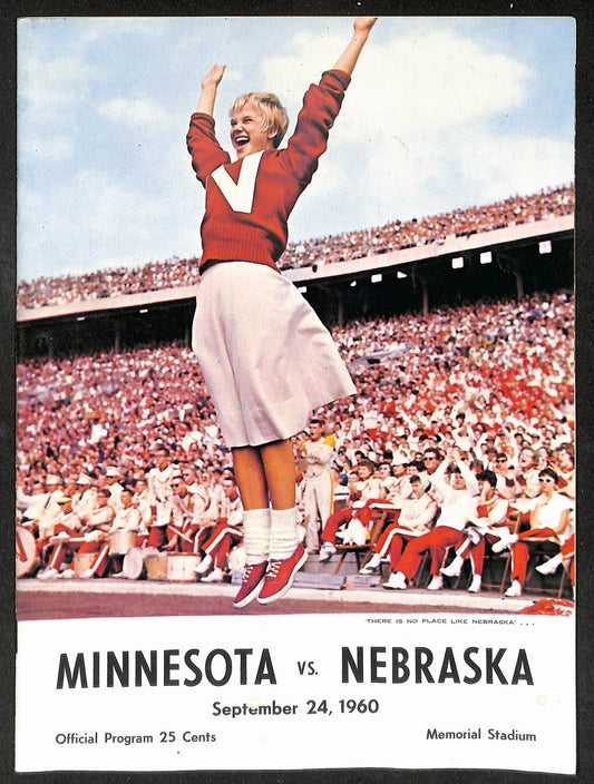 1960 Minnesota vs Nebraska - Memorial Stadium Official Program 209324