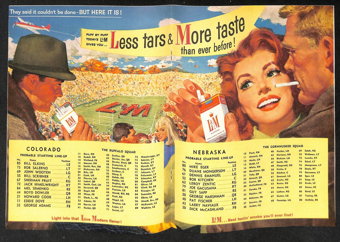 1958 Colorado vs Nebraska - Homecoming Official Program Clean 209325