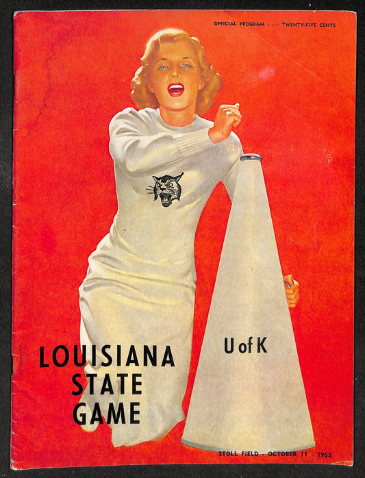 1952 Louisiana St vs University of Kentucky Official Program 209327