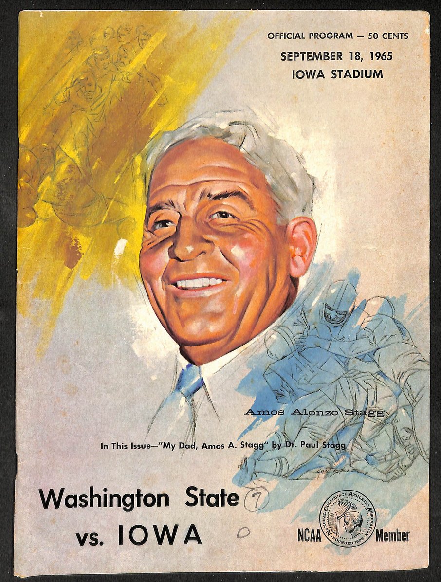 1965 Washington State vs Iowa - Iowa Stadium Official Program 209330