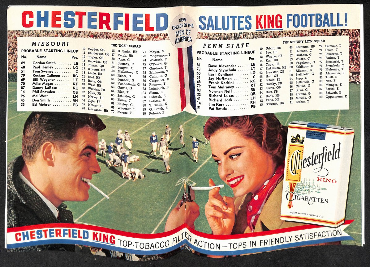 1959 Missouri vs Penn State - Memorial Stadium Official Program 209332