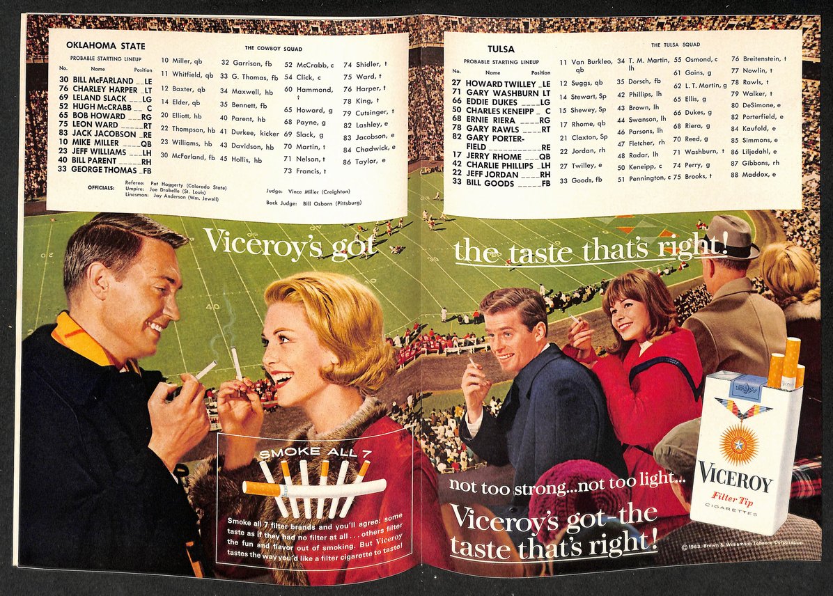 1963 Tulsa vs Oklahoma State - Lewis Field Official Program 209334