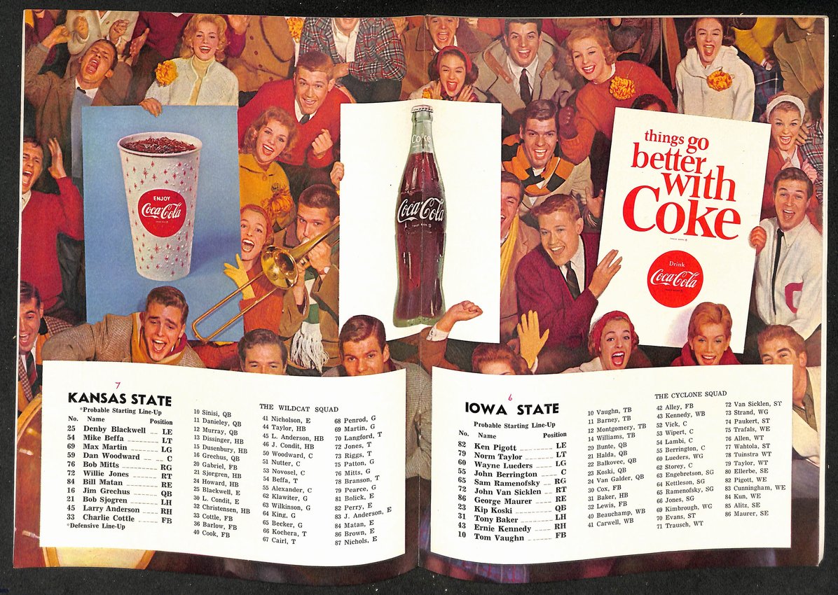 1964 Kansas State vs Iowa State - KSU Memorial Stadium Official Program 209336