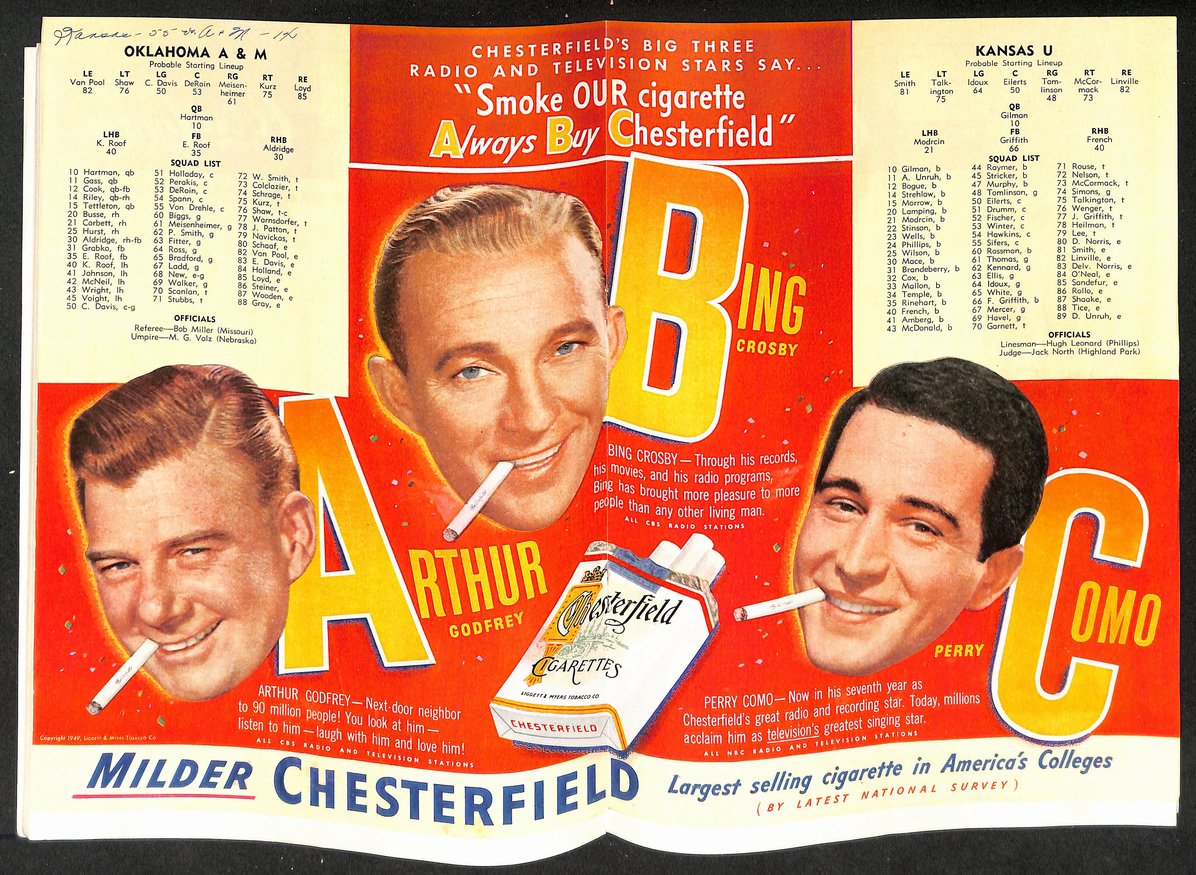 1949 Kansas vs Oklahoma A&M - Lewis Field Stadium Official Program 209337