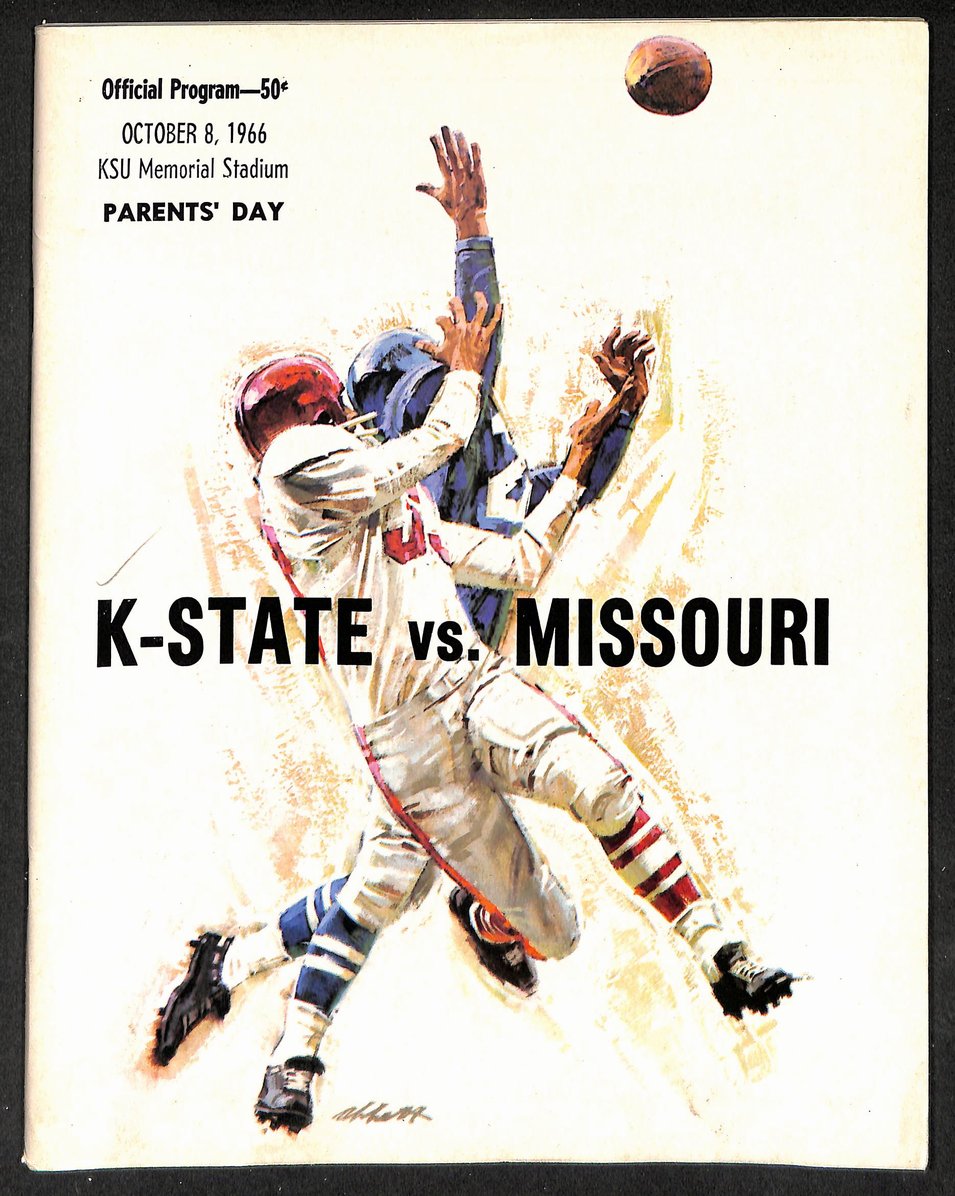1966 K-State vs Missouri - KSU Memorial Stadium Official Program Clean 209339