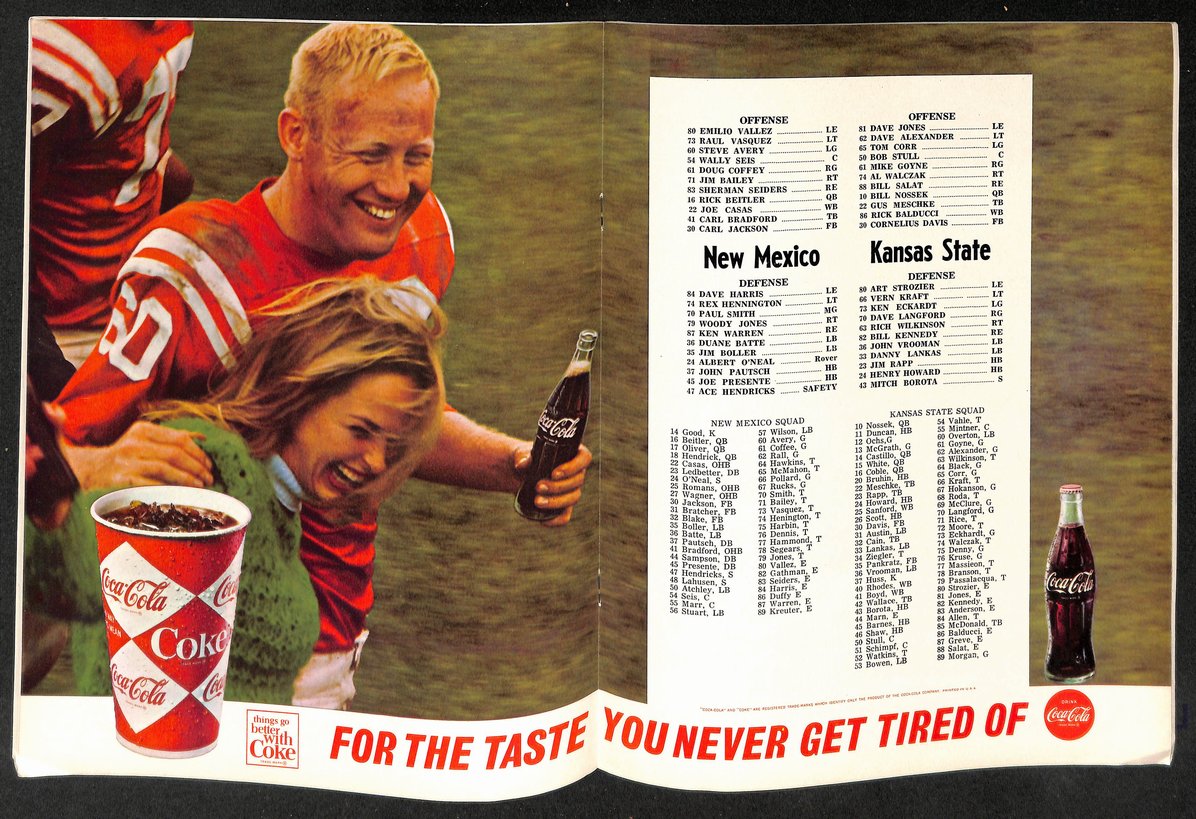 1966 Kansas State vs New Mexico - KSU Memorial Stadium Official Program Clean 40