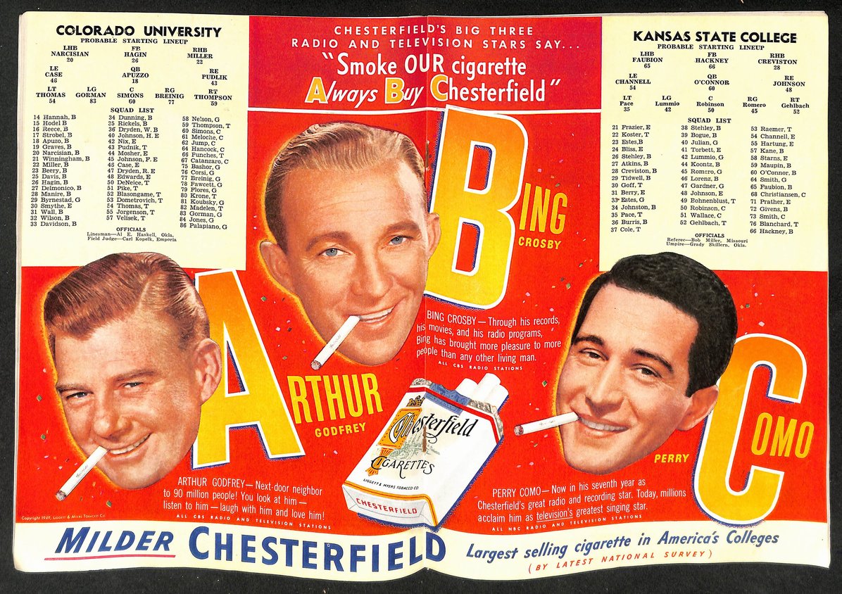 1949 Kansas State vs Colorado University - Ahearn Field Official Program 209342