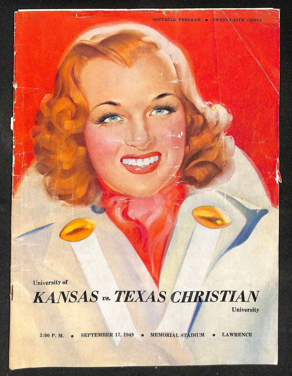1949 Kansas vs Texas Christian - Memorial Stadium Official Program 209343